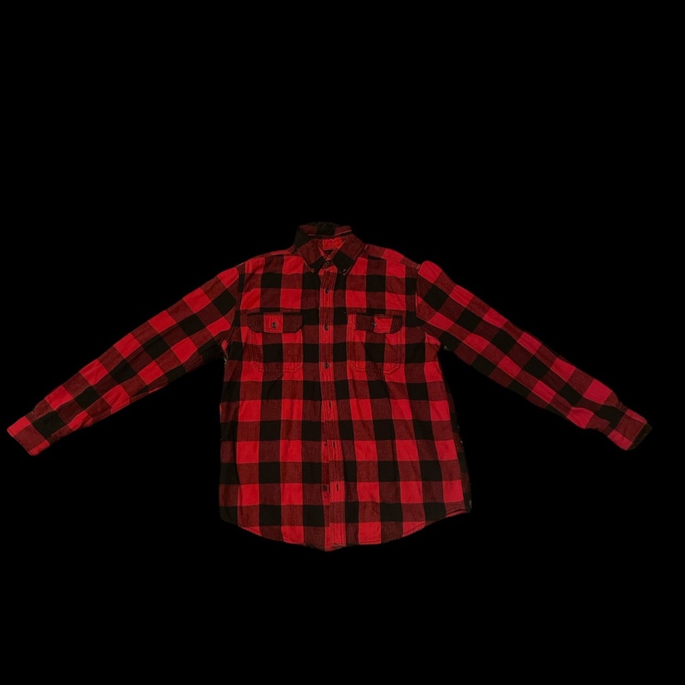 Red and black lumberjack button up